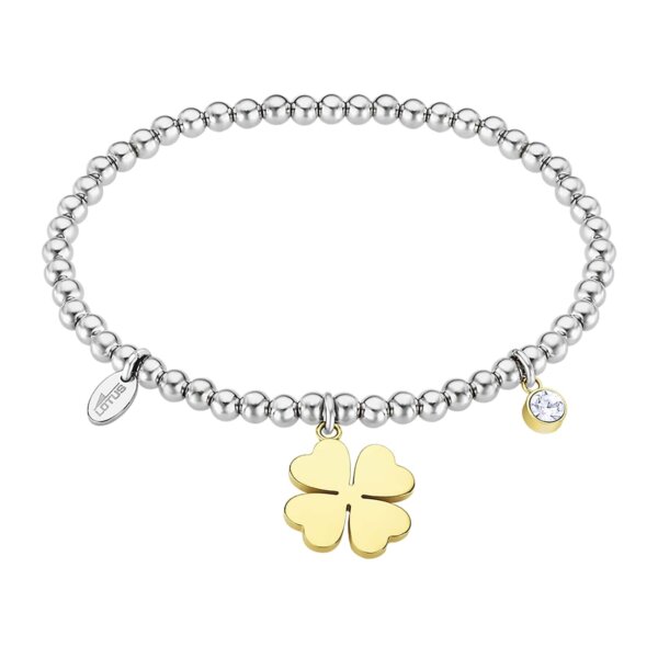 Pulseira Lotus Style Trevo Bicolor