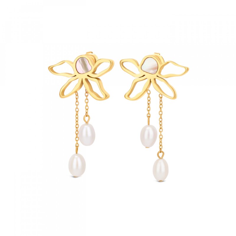 Brincos One Senhora Sophia Long Gold - Image 2