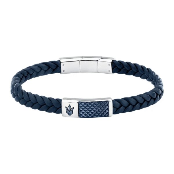 Pulseira Maserati Couro Azul