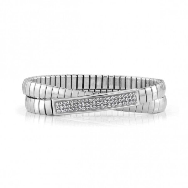 Pulseira Nomination Dupla Glitter Branca
