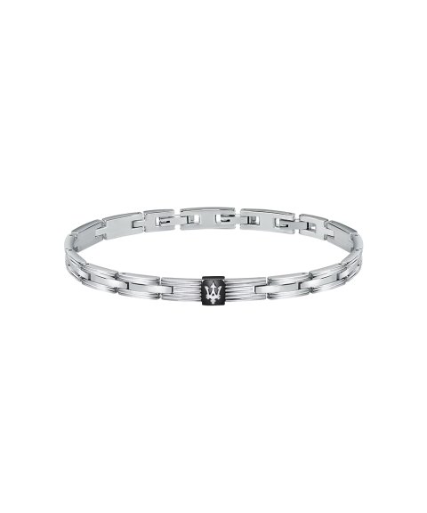 Pulseira Maserati  Prateada e Preta
