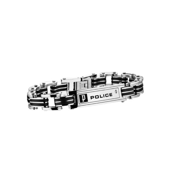 Pulseira Police Carb Prateada