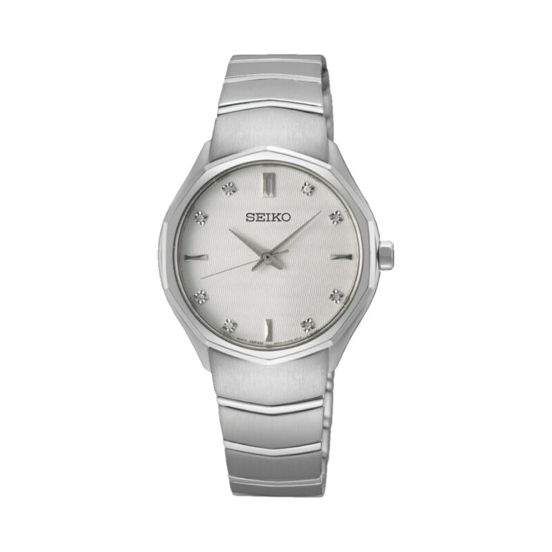 Relógio Seiko Decagonal Prateado