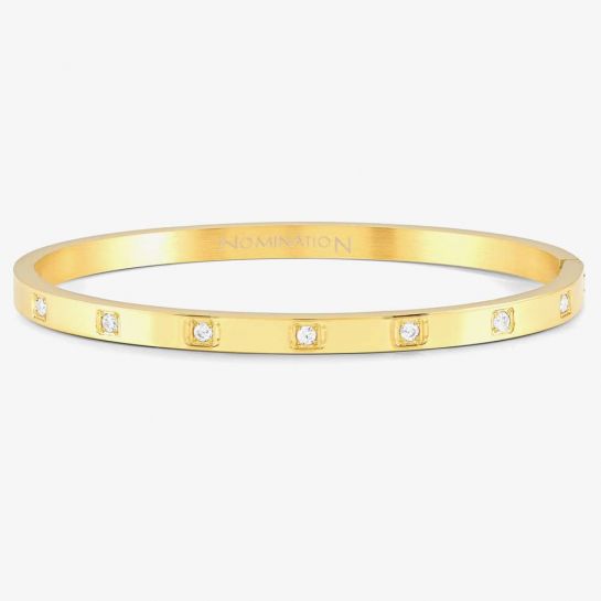 Pulseira Nomination Pretty Bangles Dourada Quadrados S