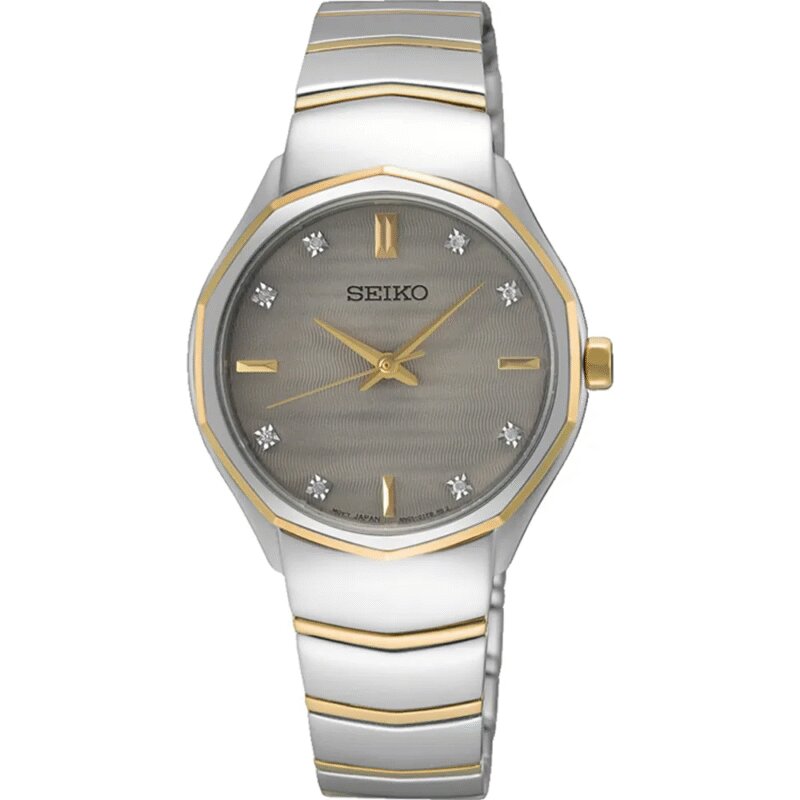 Relógio Seiko Mulher Decagonal Bicolor
