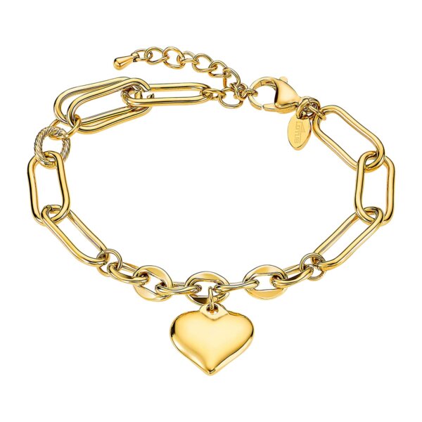 Pulseira Lotus Style Coração Dourado
