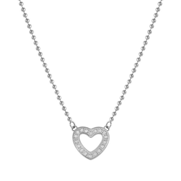 Colar Nomination D'amore Coração Prateado