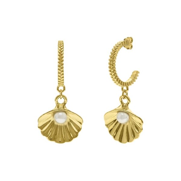 Brincos Eugénio Campos Seashell com Pérolas