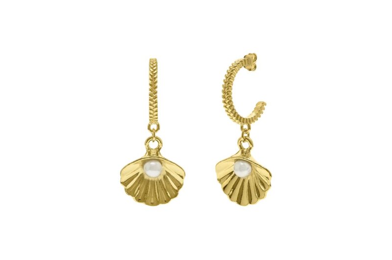 Brincos Eugénio Campos Seashell com Pérolas