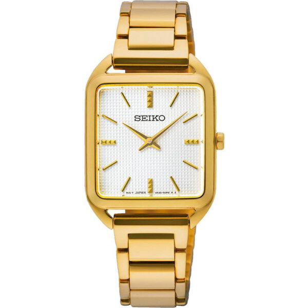 Relógio Seiko Mulher Quadrado Dourado