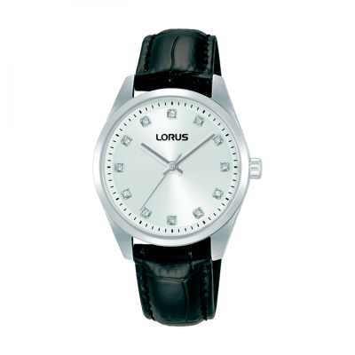 RELOGIO PELE PRETA LORUS FEMININO
