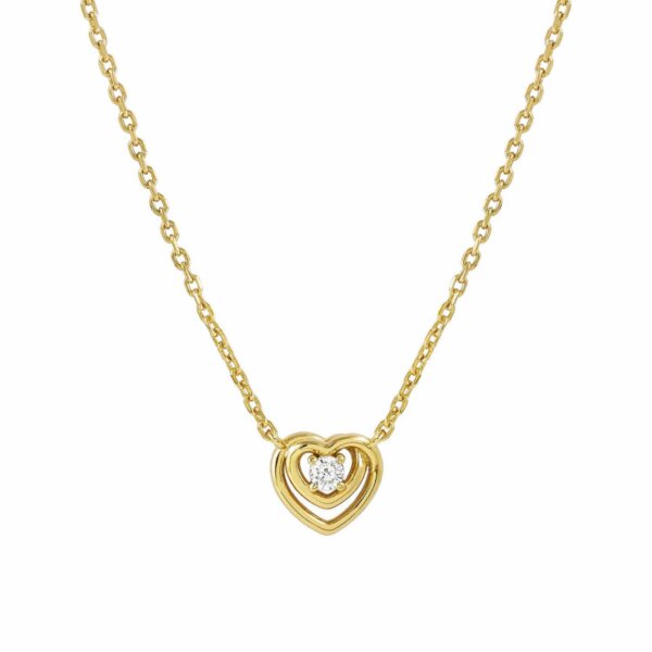Colar Nomination Cosmic Love Coração Dourado