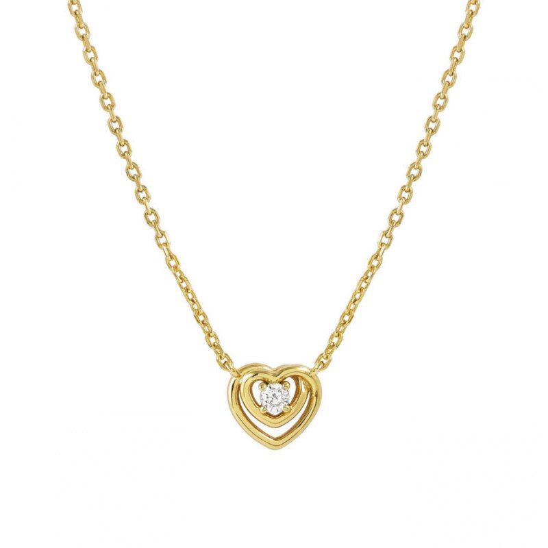 Colar Nomination Cosmic Love Coração Dourado