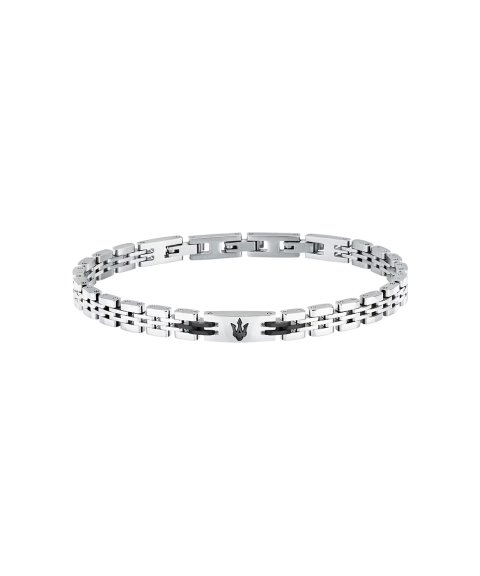 Pulseira Maserati Prateada e Preta