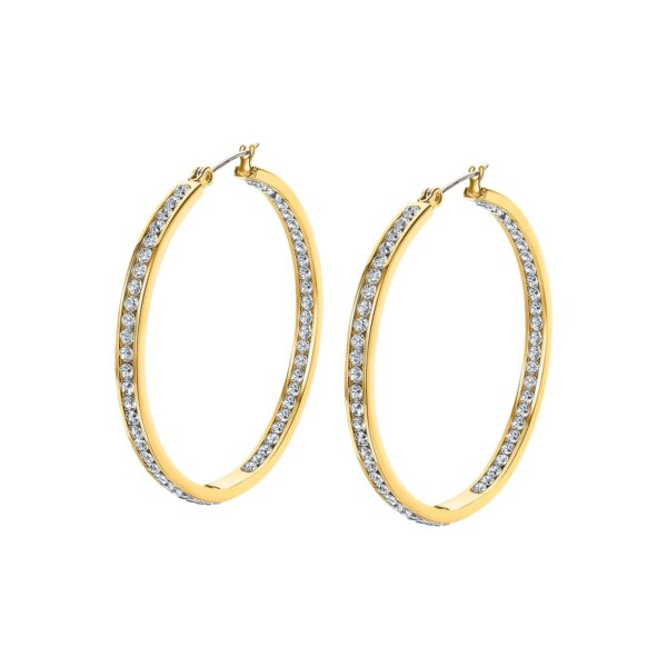 Brincos Lotus Style com Zircónias Dourados
