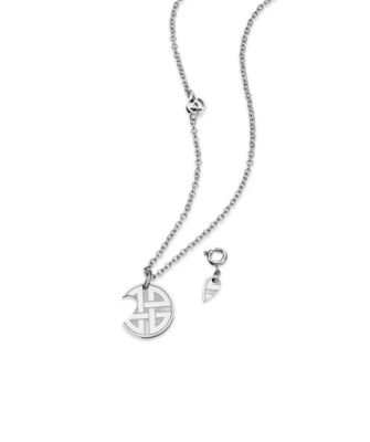 FIO COM PENDENTE PRATEADO SENHORA GIVE A LITTLE BIT