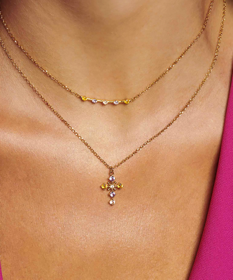 COLAR DOURADO PEDRAS FANTASY