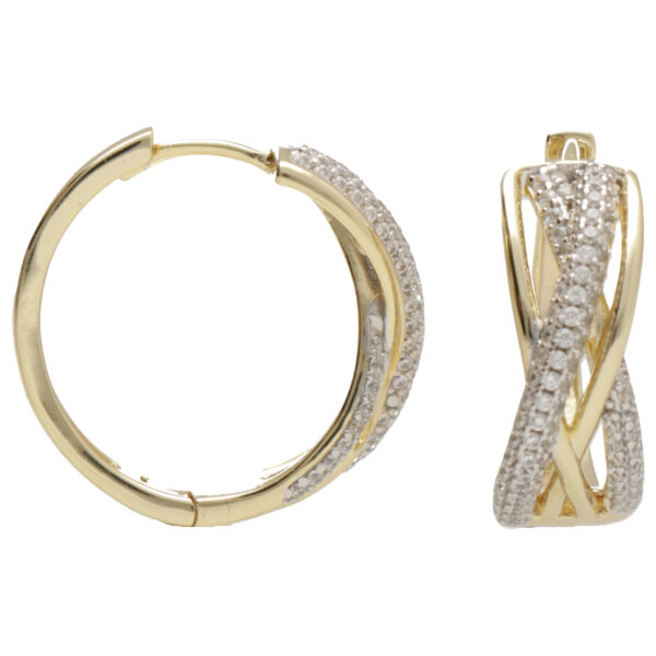 ARGOLAS PRATA CRUZADA